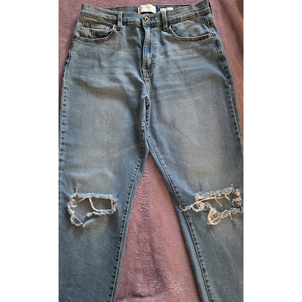 Trendy Blue Ripped Skinny Jeans